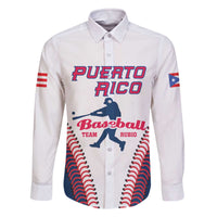 Custom Baseball Puerto Rico 2025 Family Matching Off The Shoulder Long Sleeve Dress and Hawaiian Shirt Team Rubio Retro Style