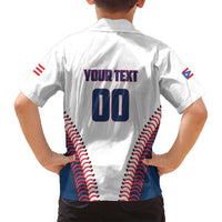 Custom Baseball Puerto Rico 2025 Family Matching Off Shoulder Short Dress and Hawaiian Shirt Team Rubio Retro Style