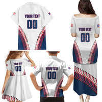 Custom Baseball Puerto Rico 2025 Family Matching Puletasi and Hawaiian Shirt Team Rubio Retro Style