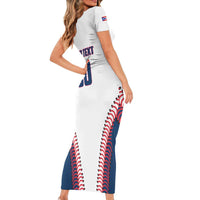 Custom Baseball Puerto Rico 2025 Family Matching Short Sleeve Bodycon Dress and Hawaiian Shirt Team Rubio Retro Style