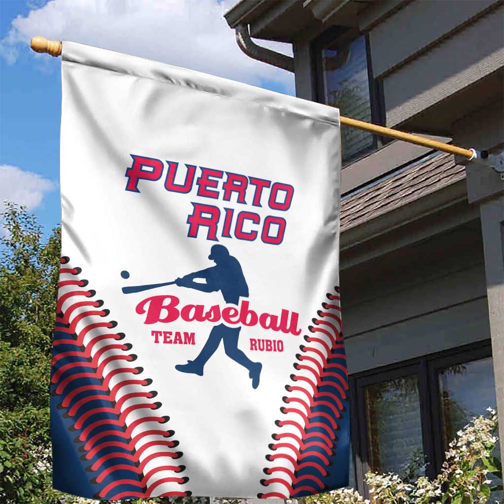 Baseball Puerto Rico 2025 Garden Flag Team Rubio Retro Style