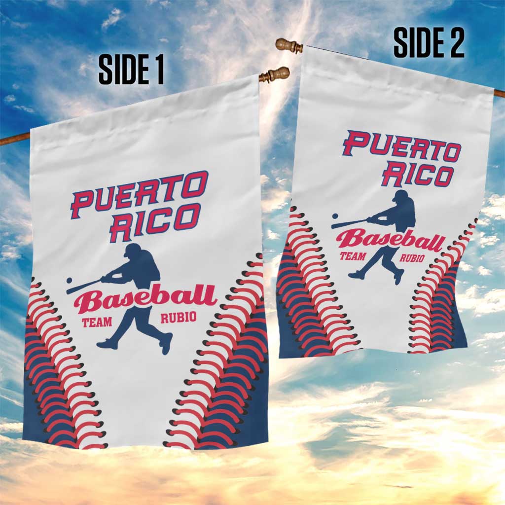Baseball Puerto Rico 2025 Garden Flag Team Rubio Retro Style