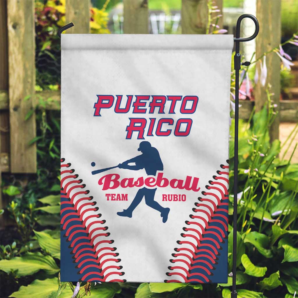 Baseball Puerto Rico 2025 Garden Flag Team Rubio Retro Style
