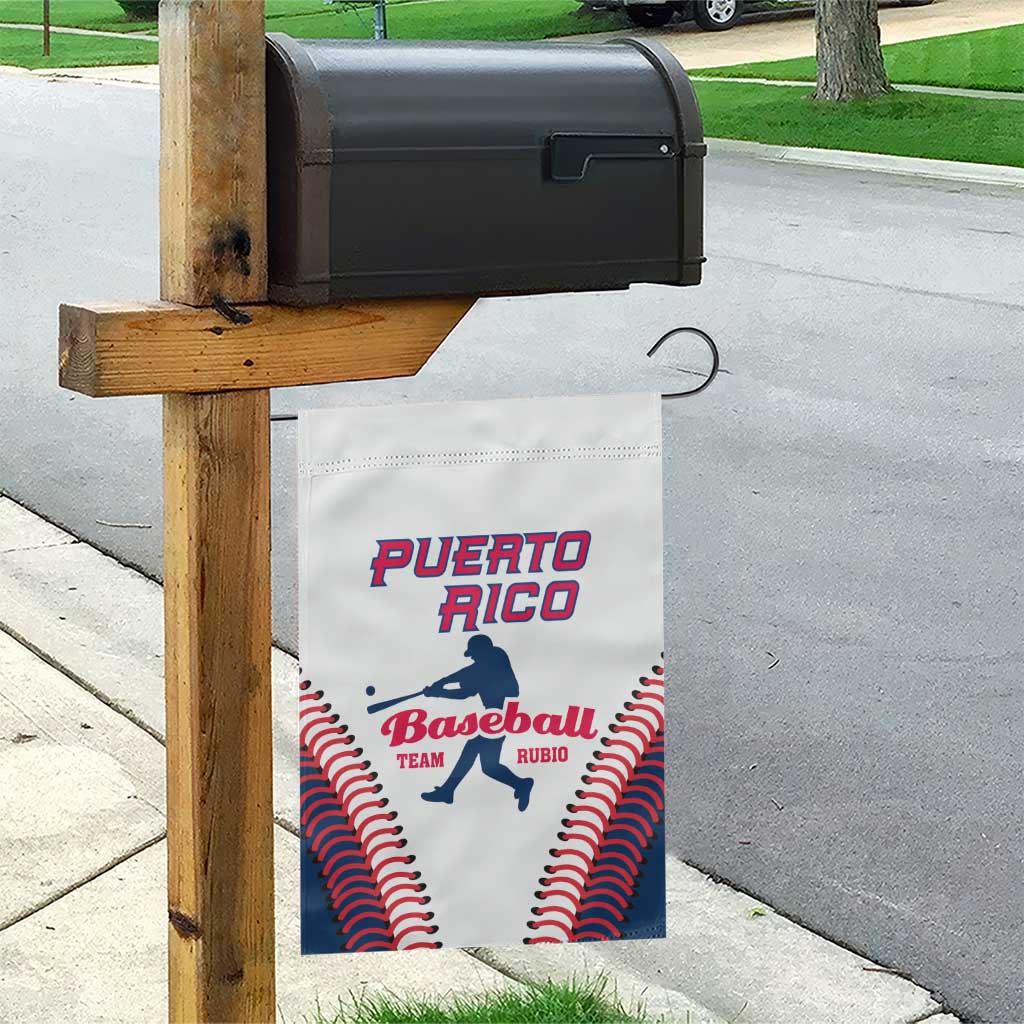 Baseball Puerto Rico 2025 Garden Flag Team Rubio Retro Style