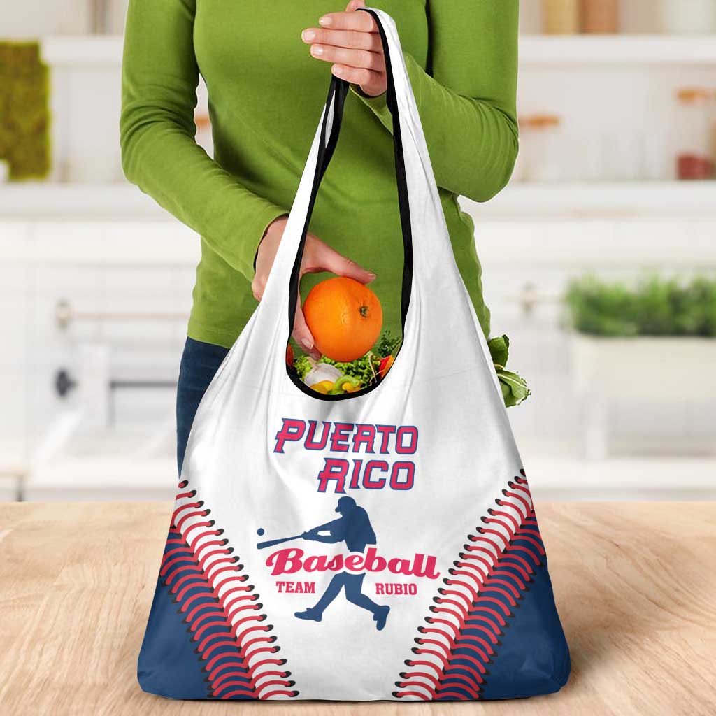 Baseball Puerto Rico 2025 Grocery Bag Team Rubio Retro Style
