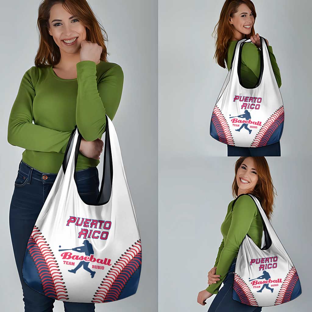 Baseball Puerto Rico 2025 Grocery Bag Team Rubio Retro Style