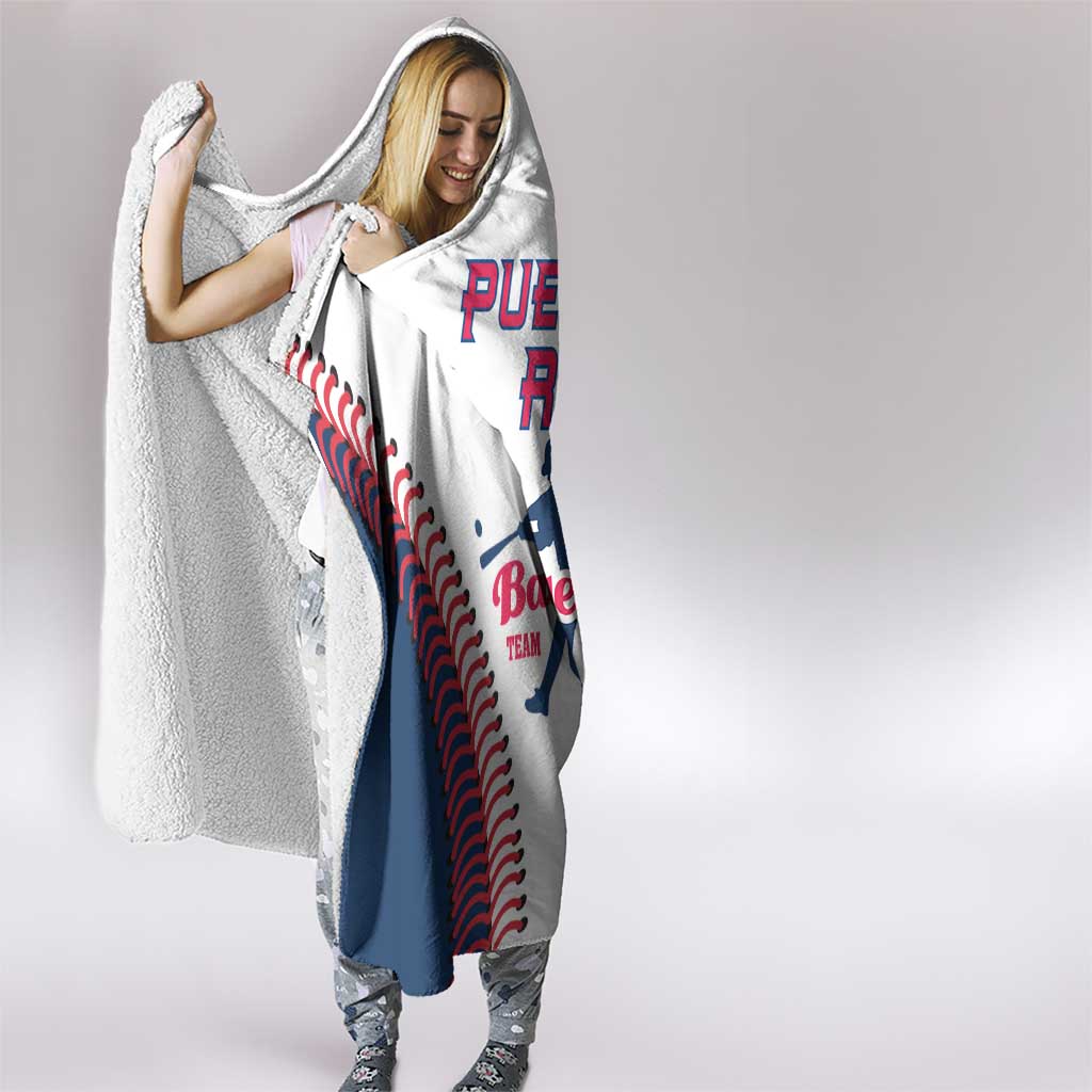 Baseball Puerto Rico 2025 Hooded Blanket Team Rubio Retro Style
