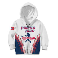 Custom Baseball Puerto Rico 2025 Kid Hoodie Team Rubio Retro Style