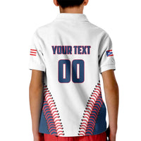 Custom Baseball Puerto Rico 2025 Kid Polo Shirt Team Rubio Retro Style