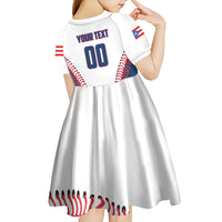 Custom Baseball Puerto Rico 2025 Kid Short Sleeve Dress Team Rubio Retro Style