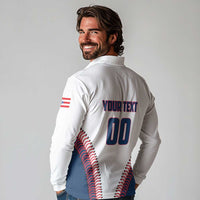 Custom Baseball Puerto Rico 2025 Long Sleeve Polo Shirt Team Rubio Retro Style