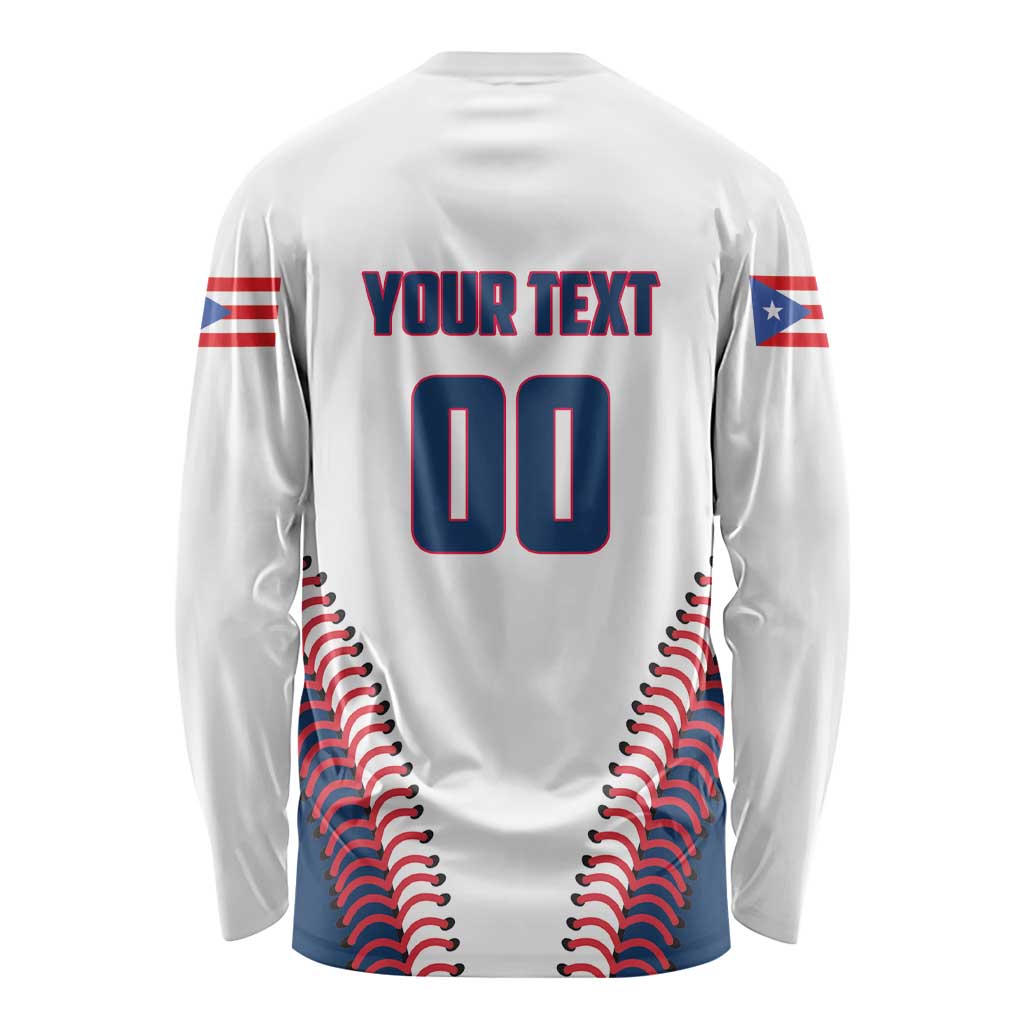 Custom Baseball Puerto Rico 2025 Long Sleeve Shirt Team Rubio Retro Style