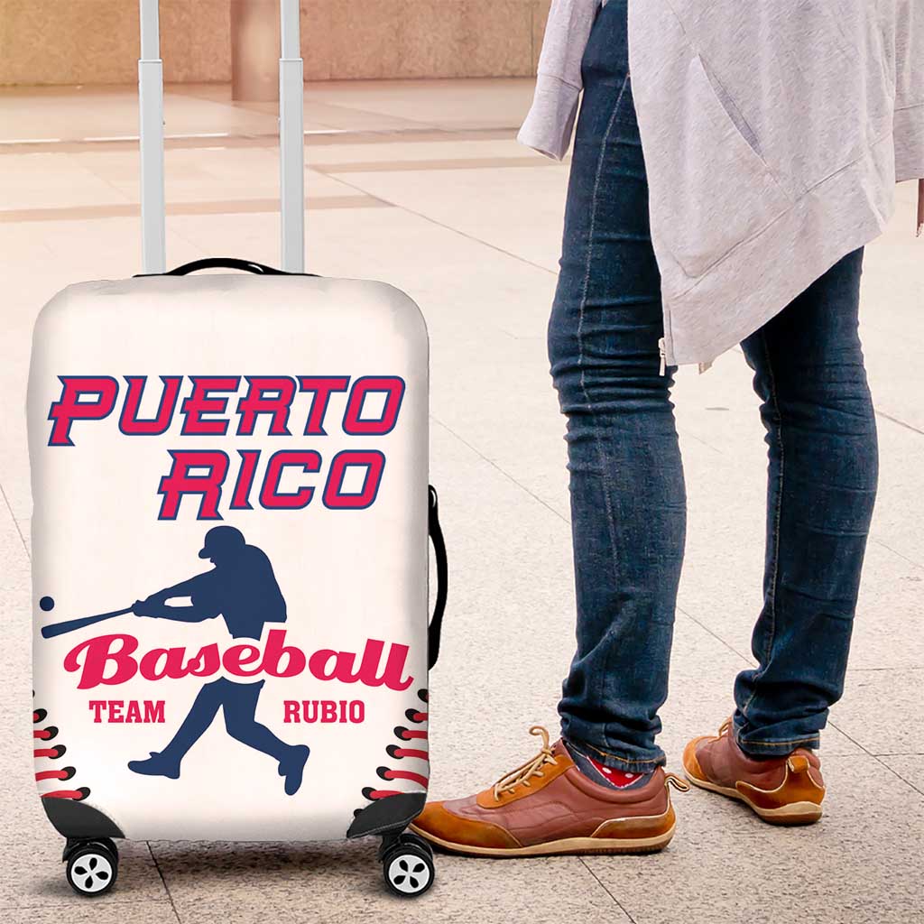Baseball Puerto Rico 2025 Luggage Cover Team Rubio Retro Style