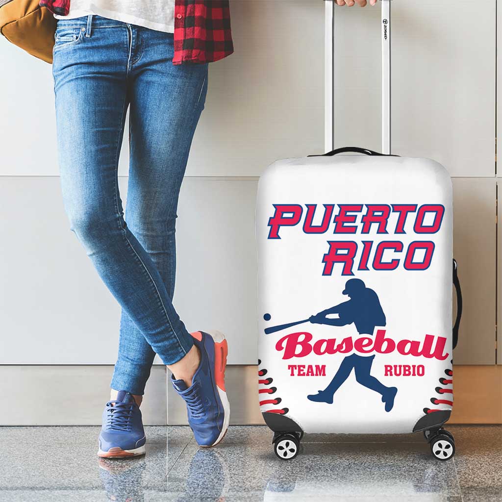 Baseball Puerto Rico 2025 Luggage Cover Team Rubio Retro Style