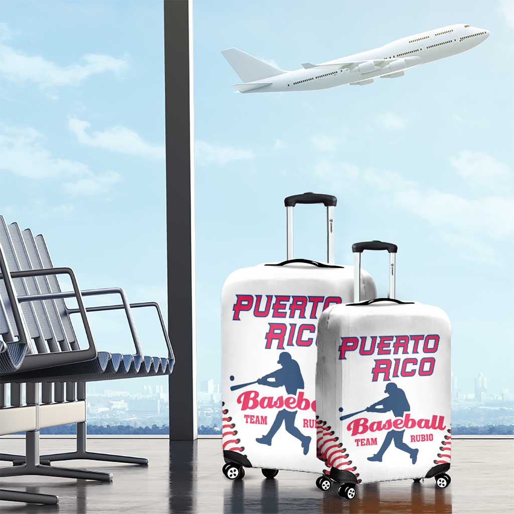 Baseball Puerto Rico 2025 Luggage Cover Team Rubio Retro Style