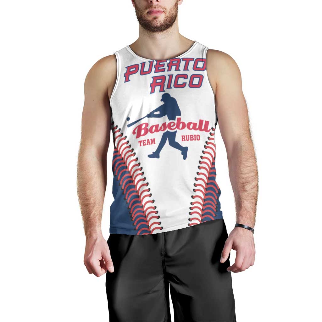 Custom Baseball Puerto Rico 2025 Men Tank Top Team Rubio Retro Style