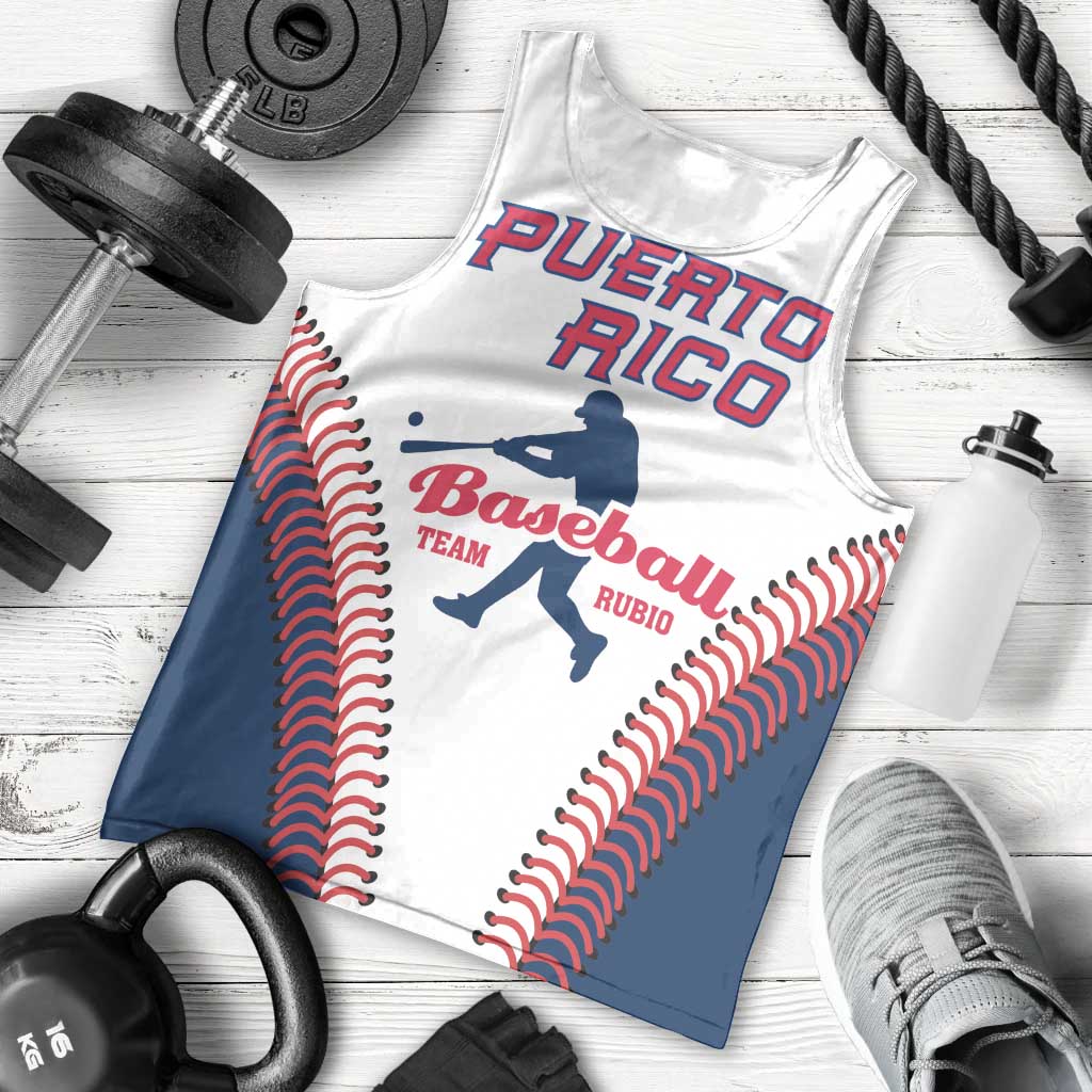Custom Baseball Puerto Rico 2025 Men Tank Top Team Rubio Retro Style