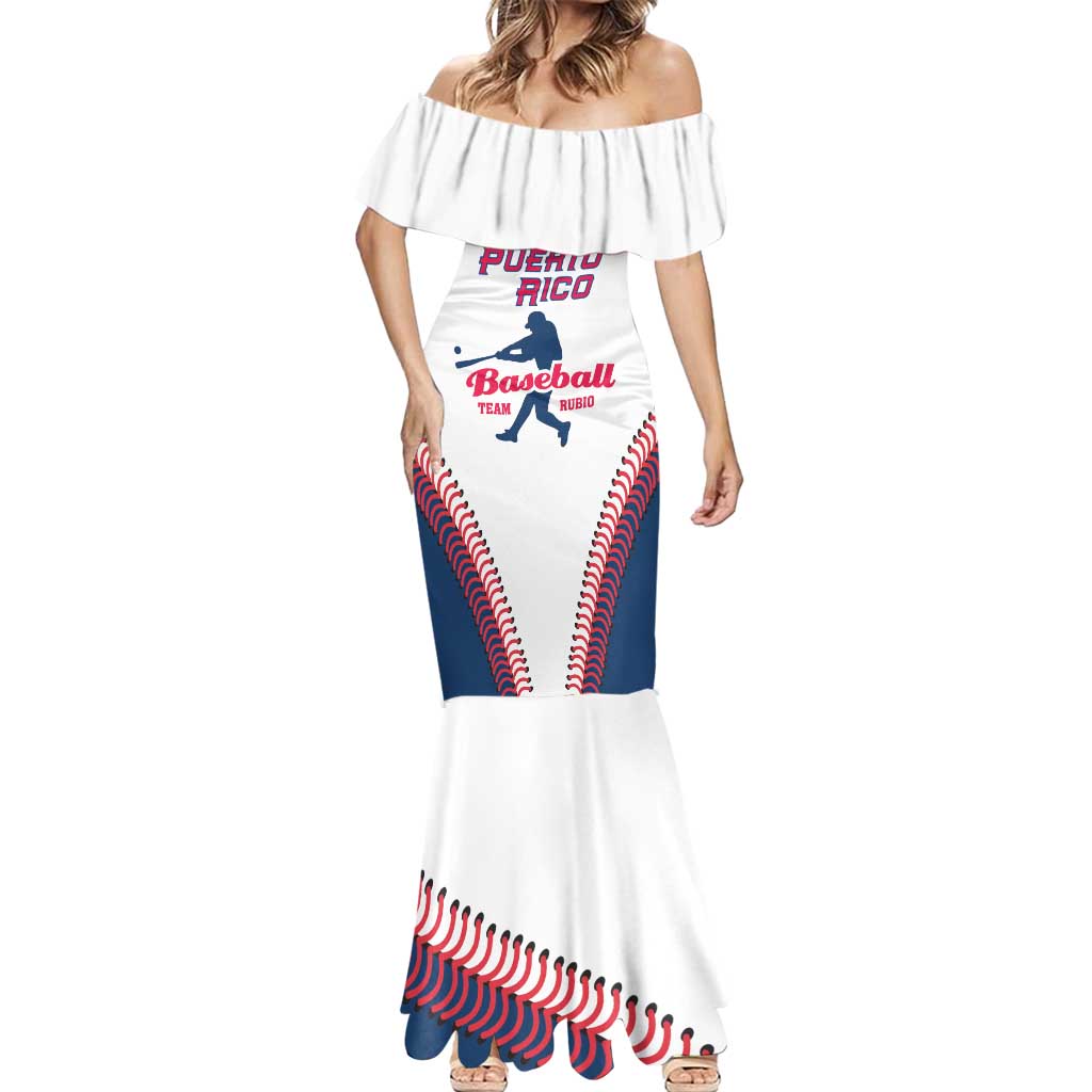 Custom Baseball Puerto Rico 2025 Mermaid Dress Team Rubio Retro Style
