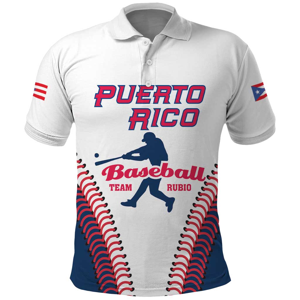 Custom Baseball Puerto Rico 2025 Polo Shirt Team Rubio Retro Style
