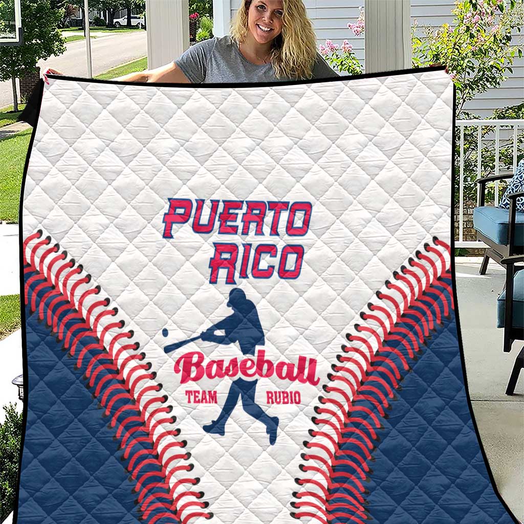 Baseball Puerto Rico 2025 Quilt Team Rubio Retro Style