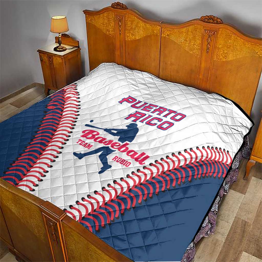 Baseball Puerto Rico 2025 Quilt Team Rubio Retro Style