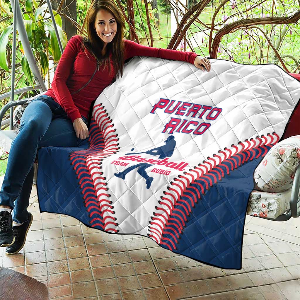 Baseball Puerto Rico 2025 Quilt Team Rubio Retro Style