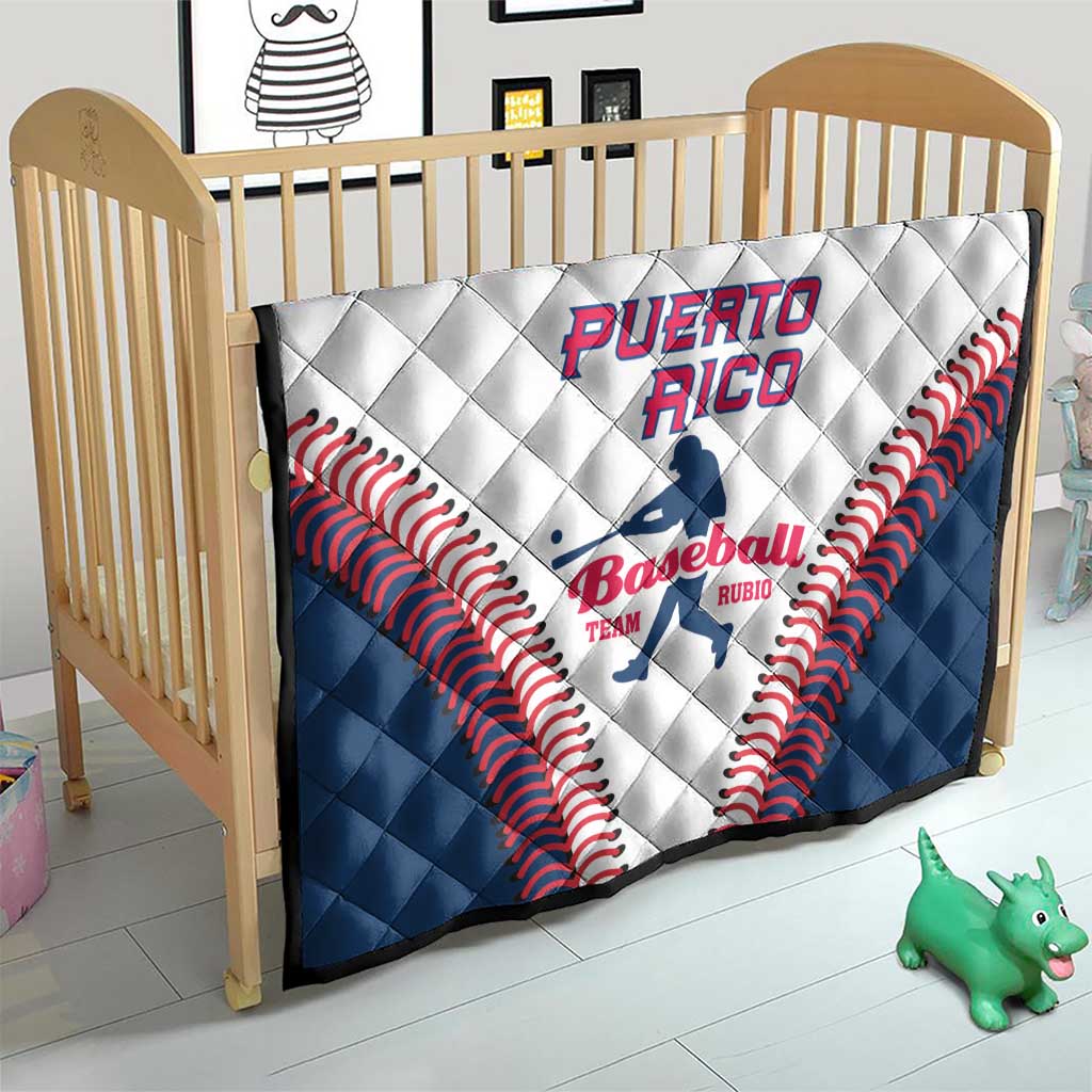 Baseball Puerto Rico 2025 Quilt Team Rubio Retro Style