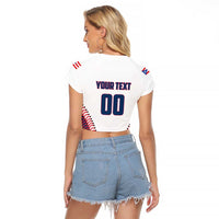 Custom Baseball Puerto Rico 2025 Raglan Cropped T Shirt Team Rubio Retro Style