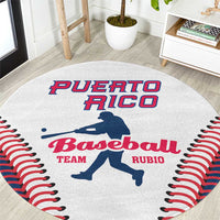 Baseball Puerto Rico 2025 Round Carpet Team Rubio Retro Style