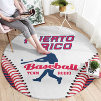 Baseball Puerto Rico 2025 Round Carpet Team Rubio Retro Style