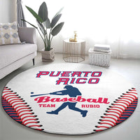 Baseball Puerto Rico 2025 Round Carpet Team Rubio Retro Style