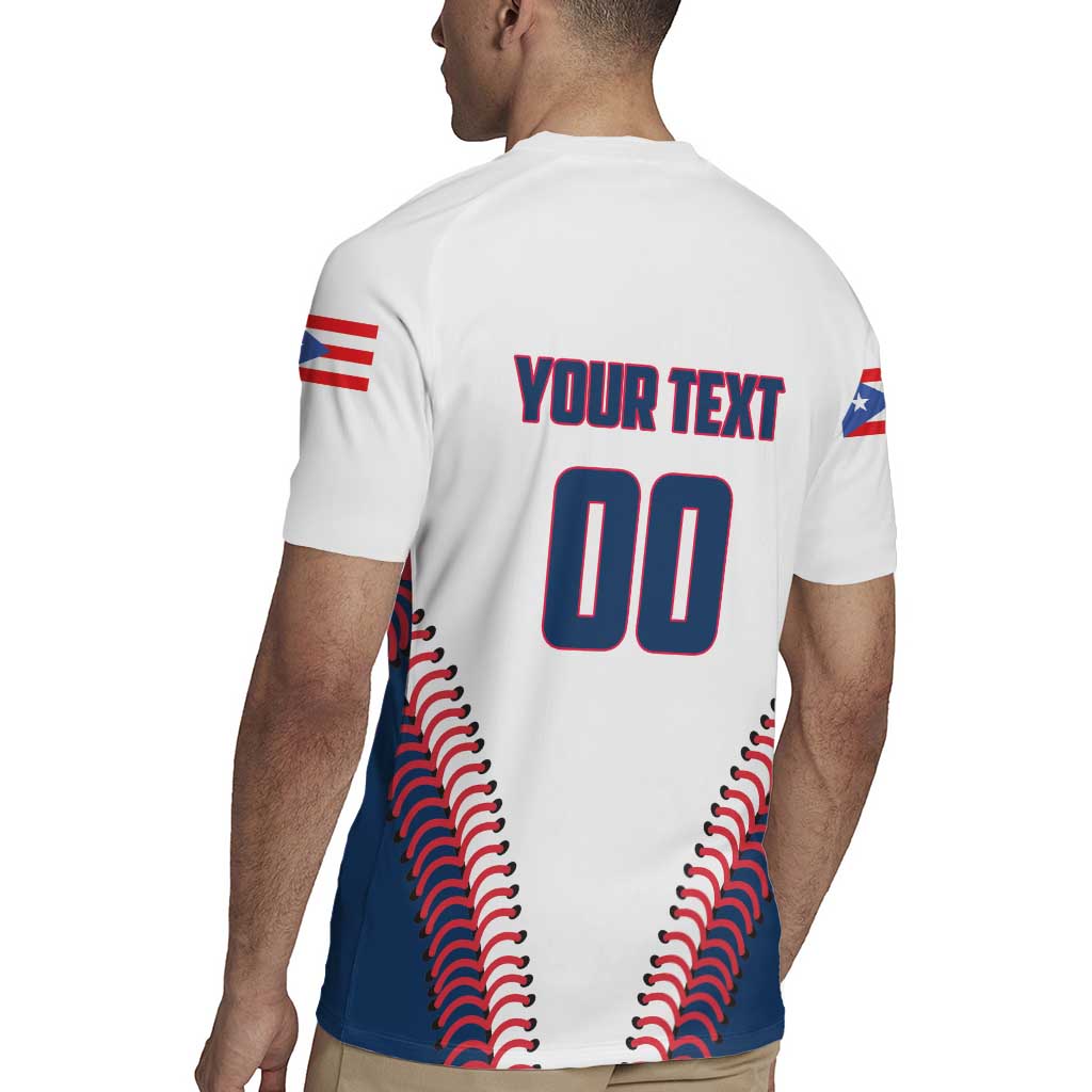 Custom Baseball Puerto Rico 2025 Rugby Jersey Team Rubio Retro Style