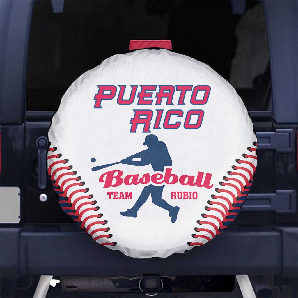 Baseball Puerto Rico 2025 Spare Tire Cover Team Rubio Retro Style