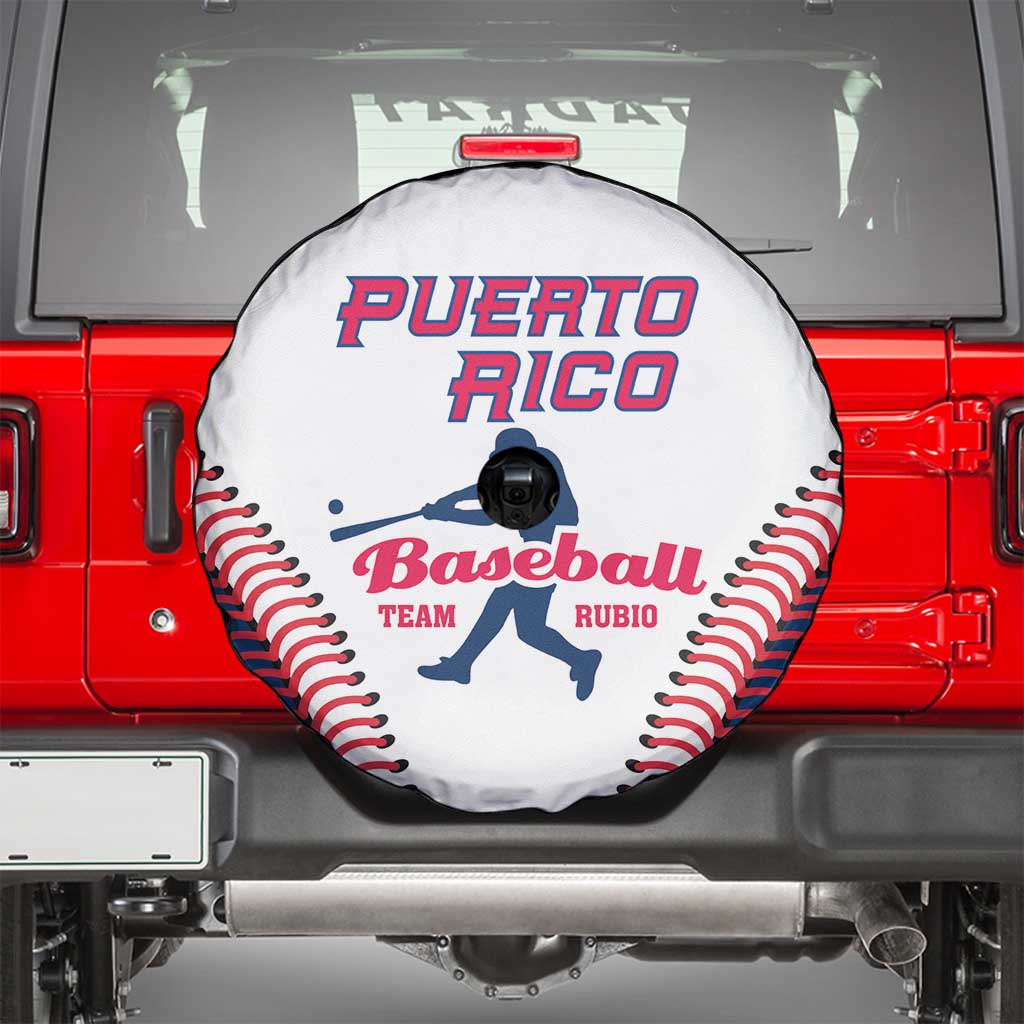 Baseball Puerto Rico 2025 Spare Tire Cover Team Rubio Retro Style