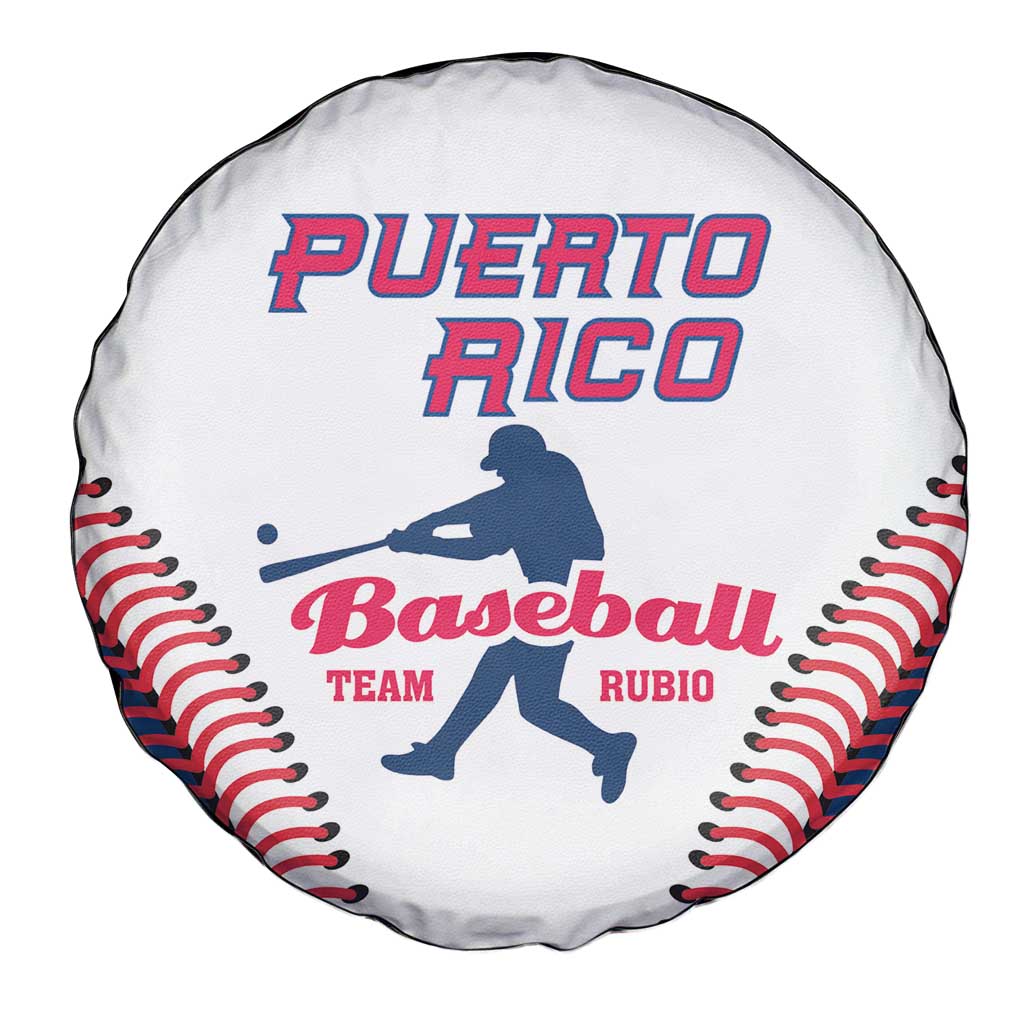 Baseball Puerto Rico 2025 Spare Tire Cover Team Rubio Retro Style