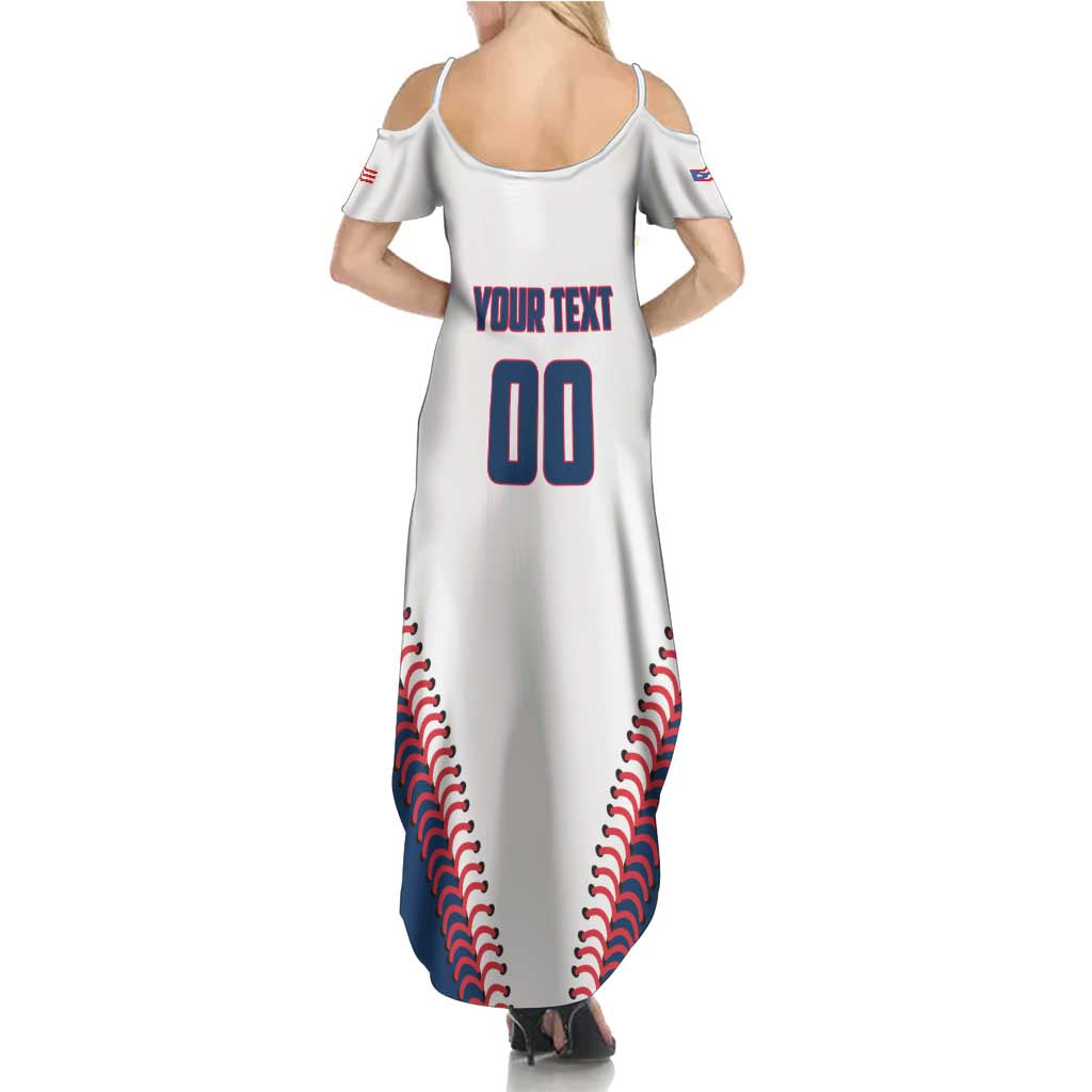 Custom Baseball Puerto Rico 2025 Summer Maxi Dress Team Rubio Retro Style
