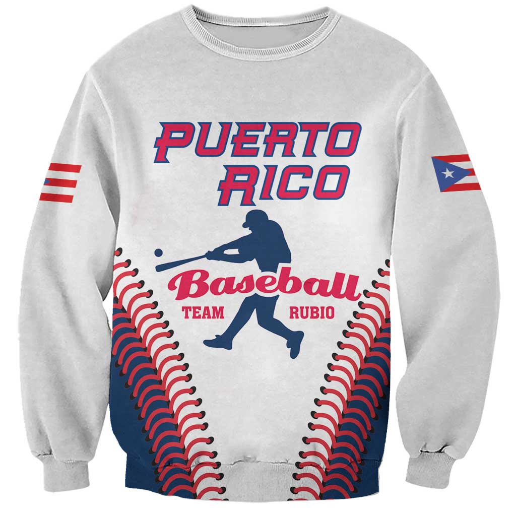 Custom Baseball Puerto Rico 2025 Sweatshirt Team Rubio Retro Style