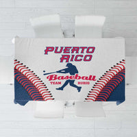 Baseball Puerto Rico 2025 Tablecloth Team Rubio Retro Style