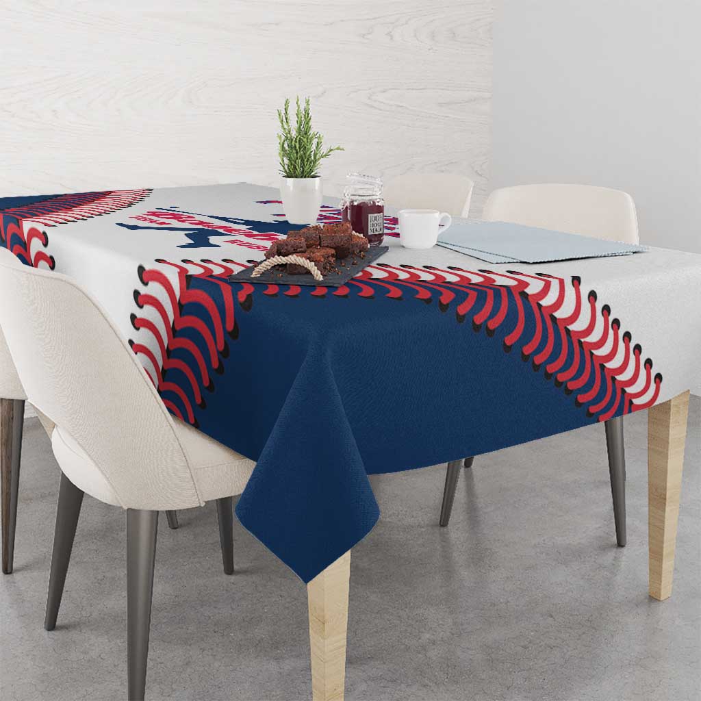 Baseball Puerto Rico 2025 Tablecloth Team Rubio Retro Style