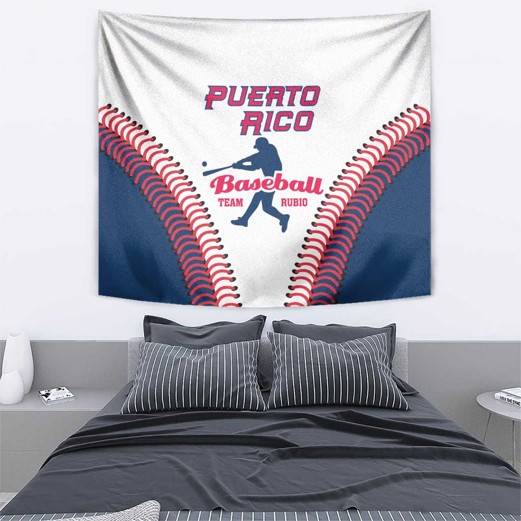 Baseball Puerto Rico 2025 Tapestry Team Rubio Retro Style