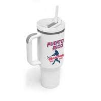Custom Baseball Puerto Rico 2025 Tumbler With Handle Team Rubio Retro Style