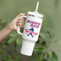 Custom Baseball Puerto Rico 2025 Tumbler With Handle Team Rubio Retro Style