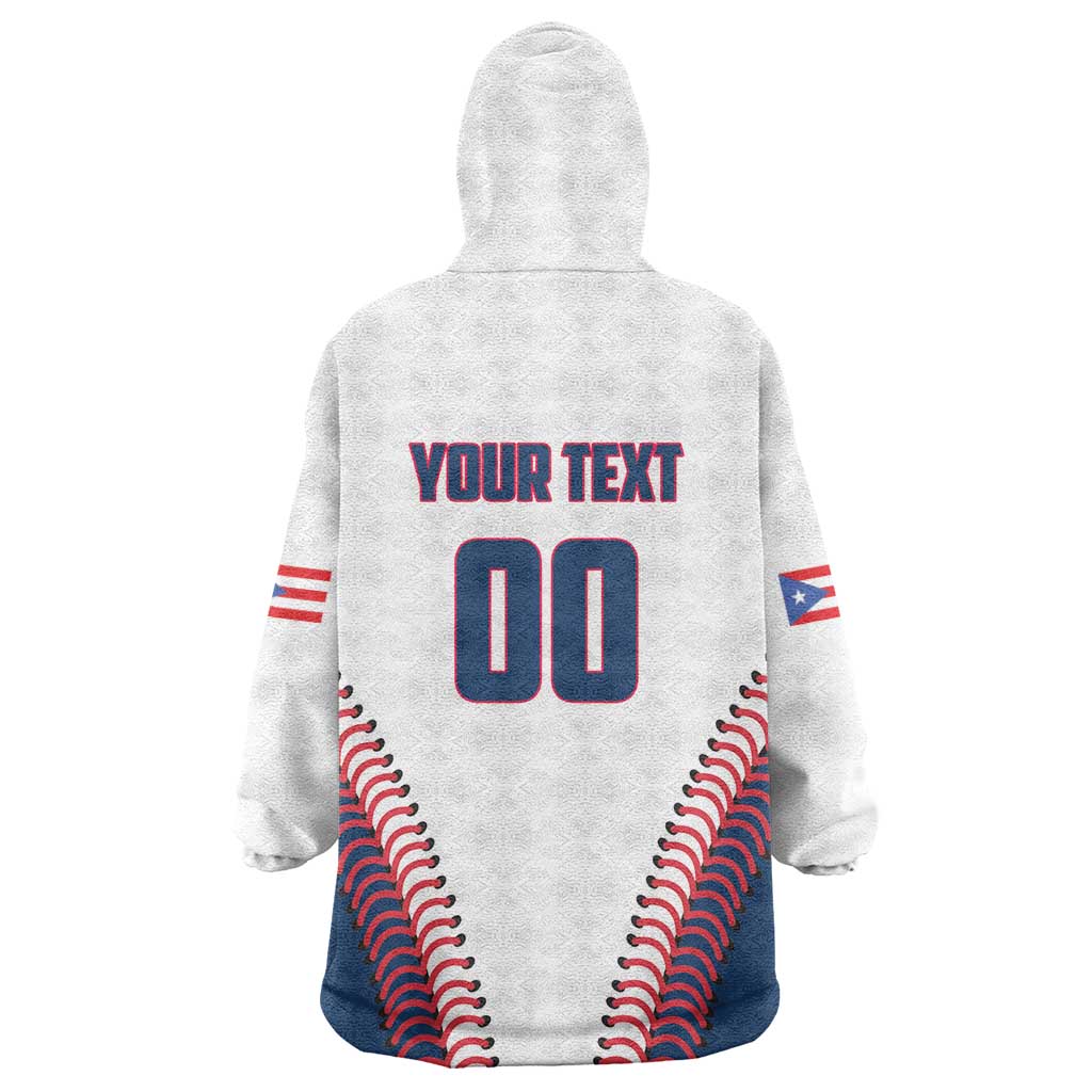 Custom Baseball Puerto Rico 2025 Wearable Blanket Hoodie Team Rubio Retro Style