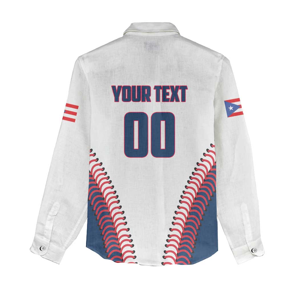 Custom Baseball Puerto Rico 2025 Women Casual Shirt Team Rubio Retro Style