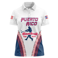 Custom Baseball Puerto Rico 2025 Women Polo Shirt Team Rubio Retro Style