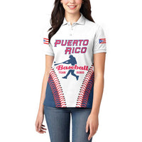 Custom Baseball Puerto Rico 2025 Women Polo Shirt Team Rubio Retro Style