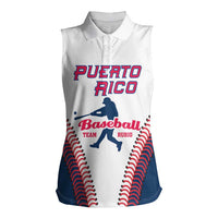 Custom Baseball Puerto Rico 2025 Women Sleeveless Polo Shirt Team Rubio Retro Style