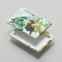 Kentucky Horse Racing Canvas Wall Art Fancy Lady With Derby Mint Julep Cocktail - Wonder Print Shop