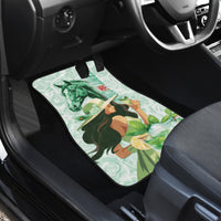 Kentucky Horse Racing Car Mats Fancy Lady With Derby Mint Julep Cocktail - Wonder Print Shop