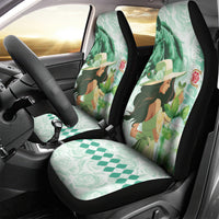 Kentucky Horse Racing Car Seat Cover Fancy Lady With Derby Mint Julep Cocktail - Wonder Print Shop